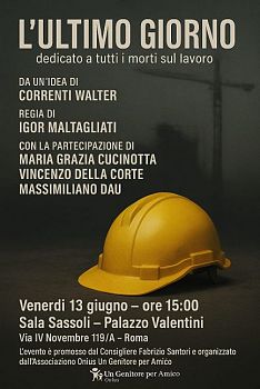 Presentazione del cortometraggio: ‘L’ultimo giorno’, sul tema delle morti sul lavoro