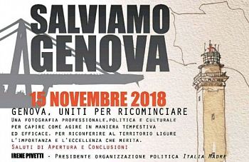 SALVIAMO GENOVA - Convegno Nazionale 15 novembre 2018 a Milano