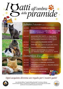 con i Gatti della Piramide - per sabato 1° e domenica 2 dicembre 2018 dalle ore 10.30 (fino alle 17.00)