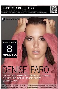 DENISE FARO LA GIOVANE CANTAUTRICE INTERNAZIONALE AL TEATRO  ARCILUITO ROMA.