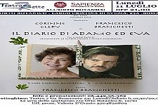 IN SCENA ALL'ORTO BOTANICO DI ROMA  “Il Diario di Adamo ed Eva”  Con Corinne Clery e Francesco Branchetti